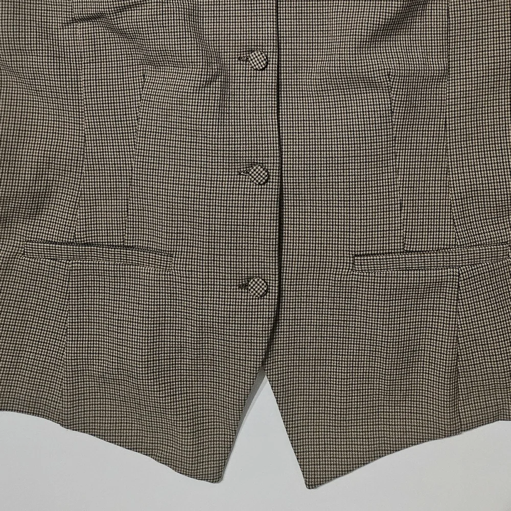 Abercrombie & Fitch Houndstooth Vest in Brown and Black - Picture 12 of 16